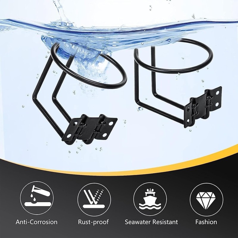 Stainless Steel Ring Shaped Boat Cup Drink Holder with Screws,