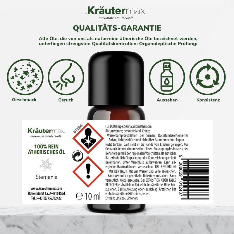 Kräutermax Star Anise Essential Oil 1 x 10 ml