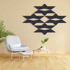 24-Pack Self-Adhesive Acoustic Panels – High-Density 12"x12"x0.4" Soundproof Foam for Studios, Offices & Home – Sleek Black Design