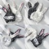GOODCHI Rabbit Headwear Animal Hat Long Hair Cap Halloween Cosplay