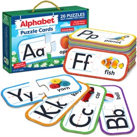 Alphabet Puzzle Games for Kindergarten - 26 Pairs Self-Correcting ABC Puzzle Alphabet Matching Game - ABC Learning for Toddlers - Sturdy Alphabet Learning Toys Learning Letters Matching Game
