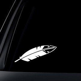 Feather Bald Eagle Native American Car Decal Sticker 5" Diameter