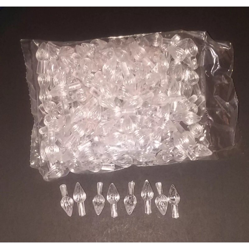 Ceramic Christmas tree bulbs 50 Clear Medium Twist Bulbs &