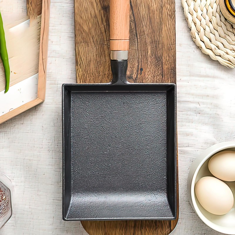 Rong Tian X Pre-Seasoned Cast Iron Tamagoyaki Pan - 9x7