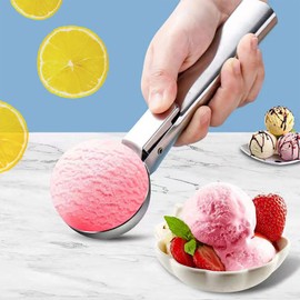 Ice Cream Scoop, FocusOnHome Stainless Steel Cookie Scoops for Baking, Trigger Release Ice Cream Scooper, Cupcake and Cookie Dough Scoop
