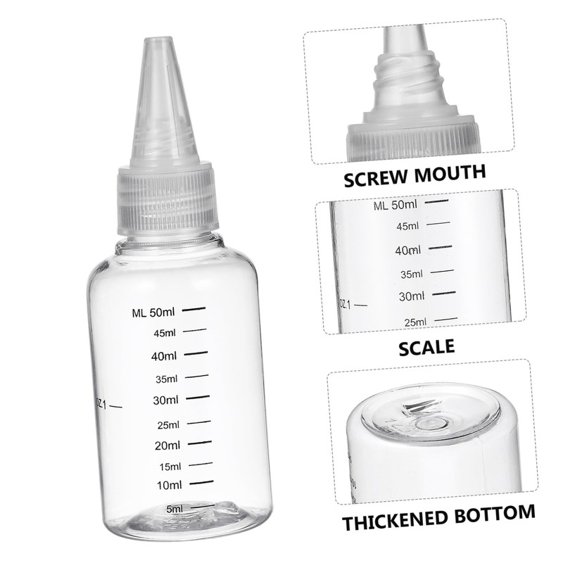 COHEALI 10Pcs Pointed Mouth Cosmetics Bottle Squeeze Empty Bottles Applicator