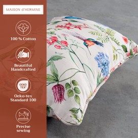 Maison d' Hermine Decorative Pillow Covers 12x20 Inch Rectangular 100% Cotton Throw Pillow Covers with Zipper - Chair, Couches, Sofas, Bedroom, Home, Gifts for Mothers Day (Neo Ipomee - Multicolor)