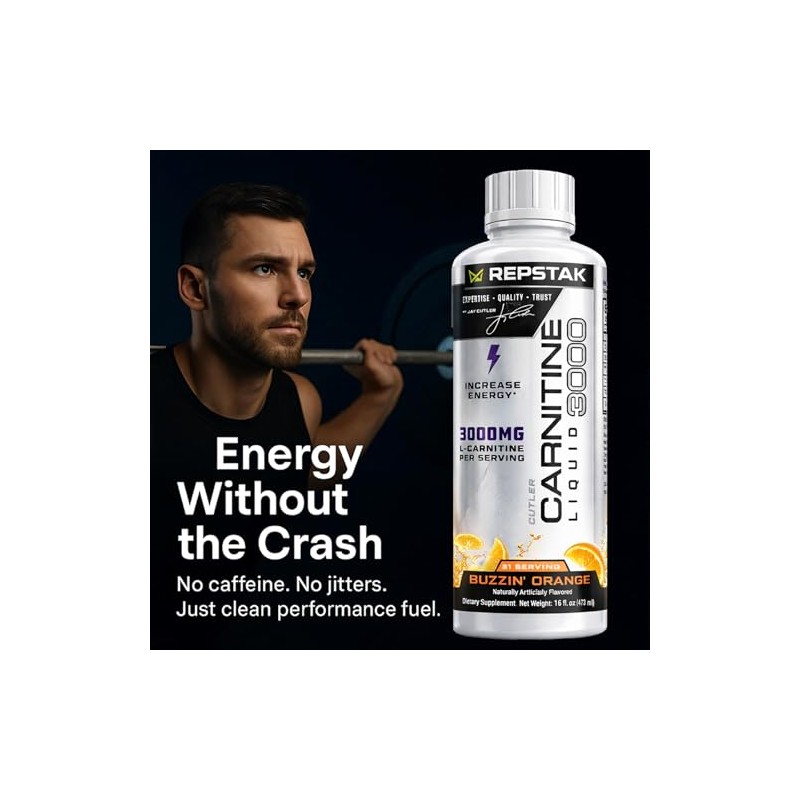 Liquid L-Carnitine 3000mg Blend, Buzz'in Orange Flavour, Triple-Source Carnitine with