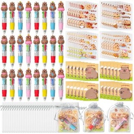 CY2SIDE Jesus Religious Stationery Gift - 24 Pack Christian Bible Stationery Party Gift Include 4-in-1 Ballpoint Pen Sticky Note Sticker and Religious Party Goodie Bag Fillers for Sunday School Reward