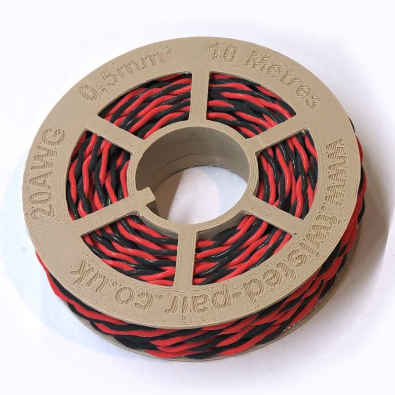 Red & Black Twisted Pair Wire 20 AWG / 0.5mm²