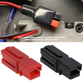 Create idea Pack of 8 Quick Disconnect Battery Connectors 75A 600V Battery Quick Connection Plug Battery Connector Plug Terminal 12AWG-6AWG, 4 Red + 4 Black