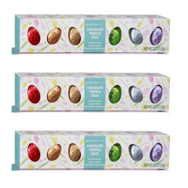Chocolate Truffle Eggs (assortment of egg-shaped chocolate confections, each giftable, 2.22-oz. box contains seven chocolate truffle eggs pack of 3