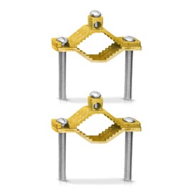 CMI Inc - Heavy-Duty Ground Clamp 1/2" -1" - Copper Alloy Bonding Clamp for Grounding Rod, Water Pipe, Rebar, & Electrical Bonding – for Pipe Grounding Connection & Electric Fence - 2 Pack
