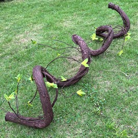 WAIFOMEI Bendable Artificial Tree Twigs Cane Vine Branches Largre 6.3Ft Fake Plants Trunk Garland with Leaves for Home Wedding Garden Wall Hanging Christmas Thanksgiving Day Decoration