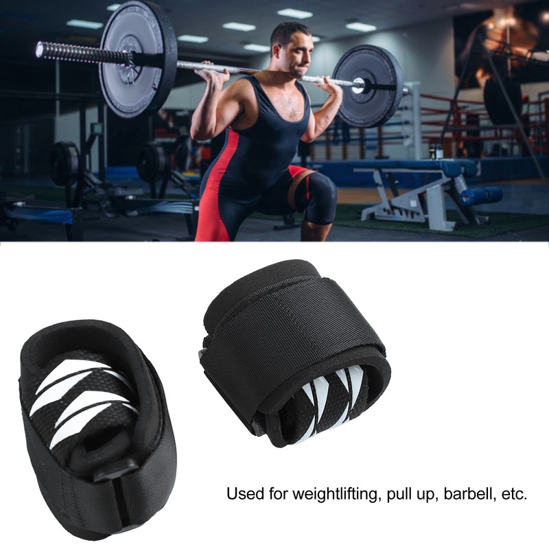 2PCS Weightlifting Belt Hand Grip Support Wrist Straps for Pull