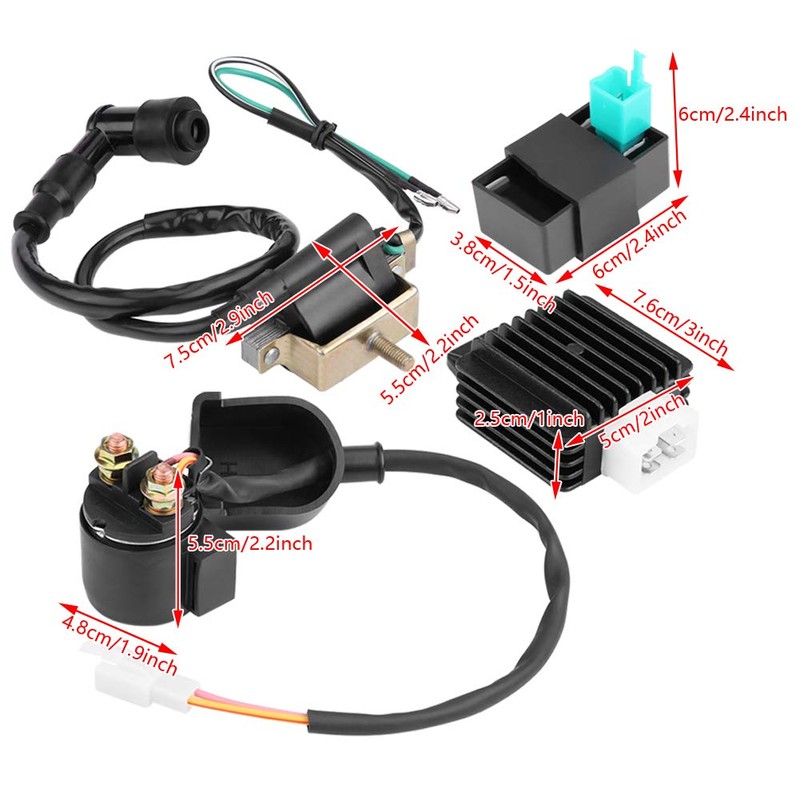 Ignition Coil, Fydun Regulator Rectifier Starter Relay Ignition Coil Accessories