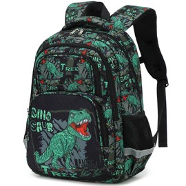 abshoo Cute Dinosaur School Backpack For Boys Elementary Kindergarten Kids School Bag (Dinosaur Black B)