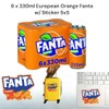 Original European FANTA Orange Flavor Soda Soft Drink- 6pack 330ml/each