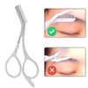 クシ付きマユハサミ 眉毛 ハサミ ステンレス 眉用はさみ 眉毛トリミング 眉のお手入れに 雑毛を刈り込む 男女兼用