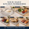 Stainless Steel Cutting Board with Lip for Kitchen，11.8×15.7in (B)