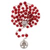 Red Holy Spirit Chaplet with Vibrant Round Beads and Silver-Tone