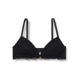 Emporio Armani Women's Eternal Lace Padded Triangle Bra, Black, L