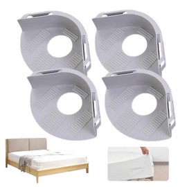 JJIW Bed Sheet Holder, 4-Piece Set, Bed Sheet Clips, Anti Slip Design Is Not Easy To Fall Off, Sheet Holders for All Bed Sheet, Mattresses (Grey,S)