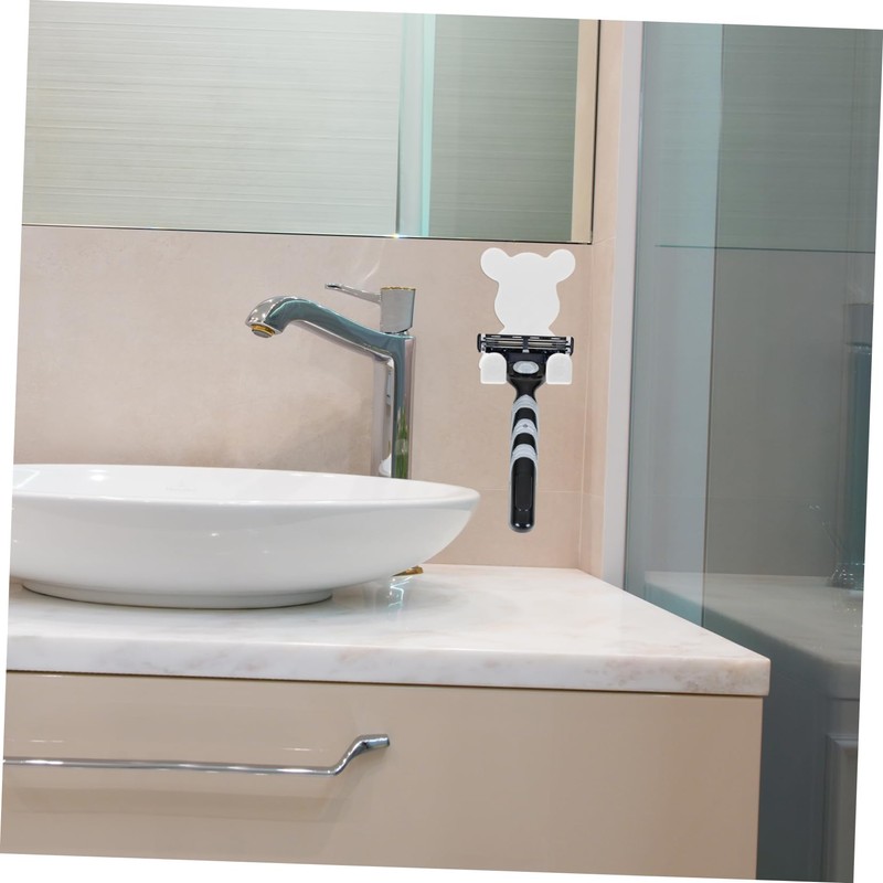 Operitacx 2Pcs Shaving Stand and Brush Holder Wall Mounted Shaving