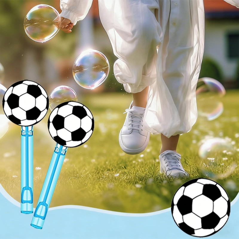24 Pcs Soccer Ball Bubble Wands, Match Day Party Favor