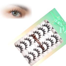 False Lashes Manga Clear Band Eyelahses Wispy Fake Lashe Look Natural Soft strip lashes 10Pairs (wispy manga nm02)