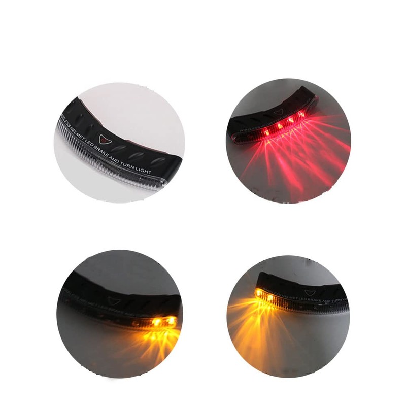 Riloer 12V 5W LED Motorcycle Wireless Helmet Light Kit, Waterproof