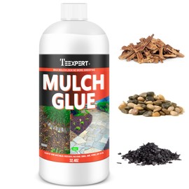 Teexpert Mulch Glue, 32.4OZ Rock Glue for Landscaping, Strong Pea Gravel Binder Stabilizer, Max Mulch Lock Anchor Spray, Safe Landscape Adhesive for Garden Border Decor Dries Clear