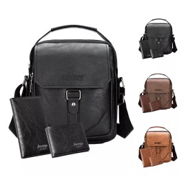 A&D Combo De Bolso De Hombro Para Hombre, Piel