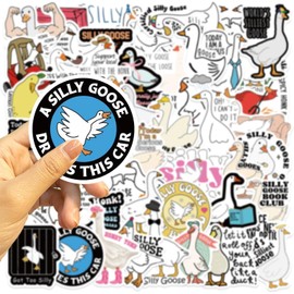 50 Packs Funny Duck Stickers Water Bottles Laptop Phone Motorcycle Computer Guitar Skateboard Hydroflasks Duck Vinyl Sticker Waterproof Aesthetic Trendy Decals for Teens Girls Adults