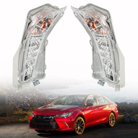 ANTUKO 2Pcs Daytime Running Light Fog Light Assembly with Turn Signal Light Replacement for Camry XLE 2015 2016 2017