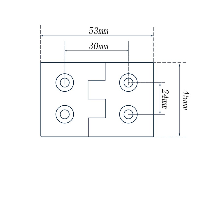 Fullerkreg Pack of 2 Hinge 30 Black Profile 30 x