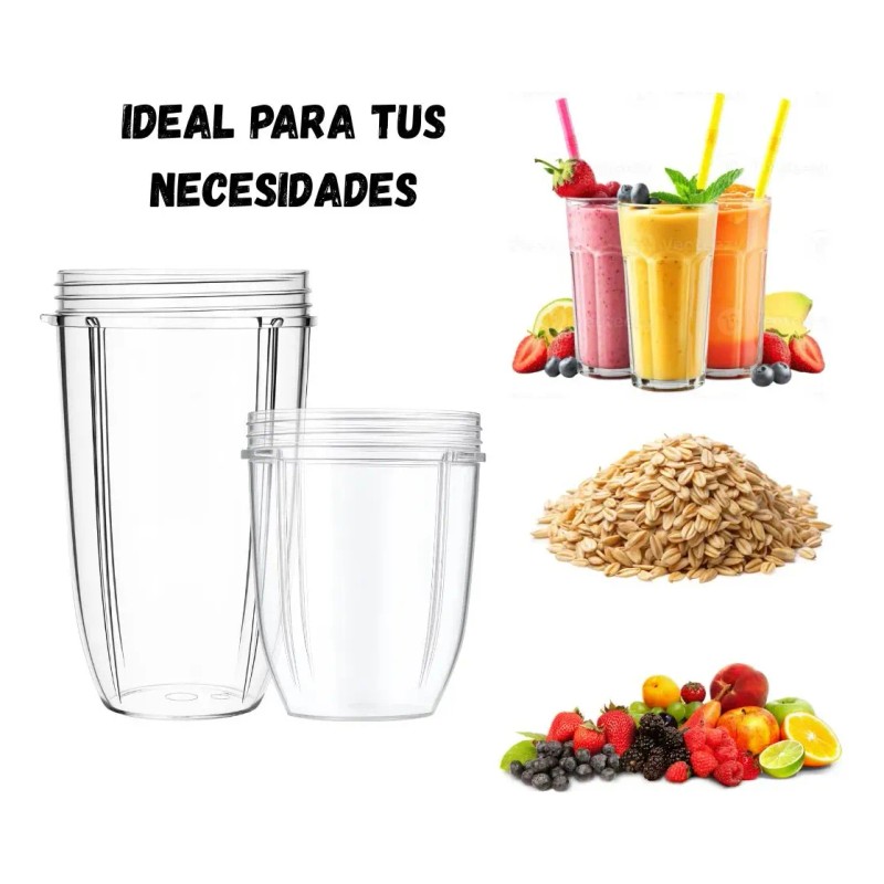Paquete 2 Vasos Para Nutribullet (18 Y24 Oz)