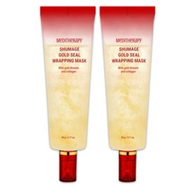 Schuma 메디테라피 슈마지 골드실 랩핑 마스크 팩 추천 2개 Mediheal Schuma Gold Silk Wrapping Mask Pack 2pcs
