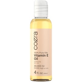 Coera Vitamin E Oil | 30,000 IU | 4 fl oz | 100% Pure Oils | for Face and Skin | Free of Parabens, SLS, & Fragrances