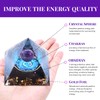 RUOJAS Orgone Pyramid Healing Crystal Meditation Positive Energy Generator Amethyst,