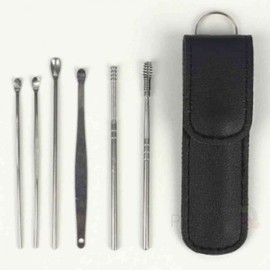 6-Piece Ear Pick Set - Earwax Removal Tools Yellow 7ea
