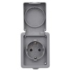 McPower Surface-Mounted Wet Room Socket, Secure, IP44 Splashproof, 250 V