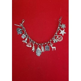 Unbranded Silver Christmas Charm Bracelet