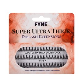 FYNE Super Ultra Thick Individual Eyelashes - 60 Short Invidivdual Eyelash Clusters, 8mm Ultra Thick Natural Lashes - Volume Cluster Lashes - Durable False Eyelash Extensions - 1 Pack of Lashes