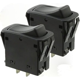 Carling Technologies Rocker Switch L11D1S001-AZZ00-000, SPST ON-None-Off 20A 12V, Sealed Non-Illuminated | Pack of 2