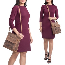 STILORD 'Tara' Small Handbag Women's Crossbody Leather Elegant Shoulder Bag for Women Leather Bag Women's Bag for Going Out Shopping Leisure, Torino - Brown, shoulder bag