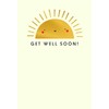 Get Well Soon Greeting Card with Smiling Sun Design, Cheerful