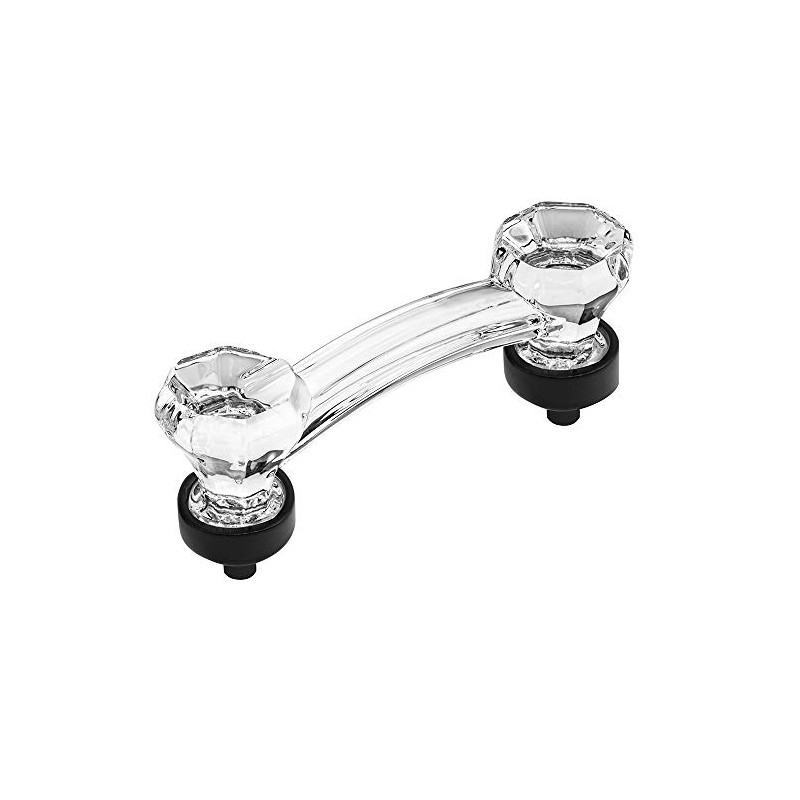 Cosmas 10 Pack 6397FB-C Flat Black with Clear Glass Cabinet