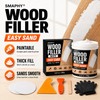 Wood Filler, Paintable & Sandable White Wood Putty for Hole