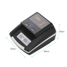 BISOFICE Mini UV Counterfeit Bill Detector Euro/USD/GBP Money Counter Automatic Money Detection by UV MG IR Image Paper Quality Size Thickness Suitable for Small Business (Euro/USD)